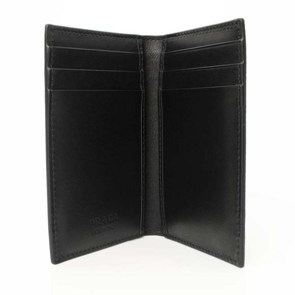 Prada Black Saffiano Leather Vertical Logo Card - Picture 6 of 8